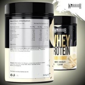 Poudre protéinée Warrior Whey 500 g jusqu’à 36 g par portion - Goût délicieux et riche en acides aminés - 20 portions Choc