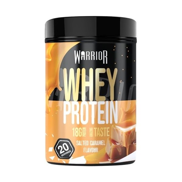 Poudre protéinée Warrior Whey 500 g jusqu’à 36 g par portion - Goût délicieux et riche en acides aminés - 20 portions Choc