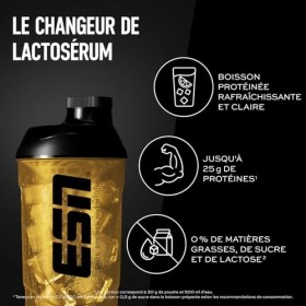 ESN ISOCLEAR Whey Isolate Protein Powder, 1000 g, Glacé à la pêche, boisson protéinée au goût fruité et délicieux, clear Whey