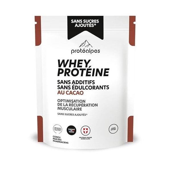 Protéalpes Whey Isolate Protéine Sans Sucres Ajoutés I Made in France I Sans Additifs I Sans Édulcorants I Protéines Microfil...