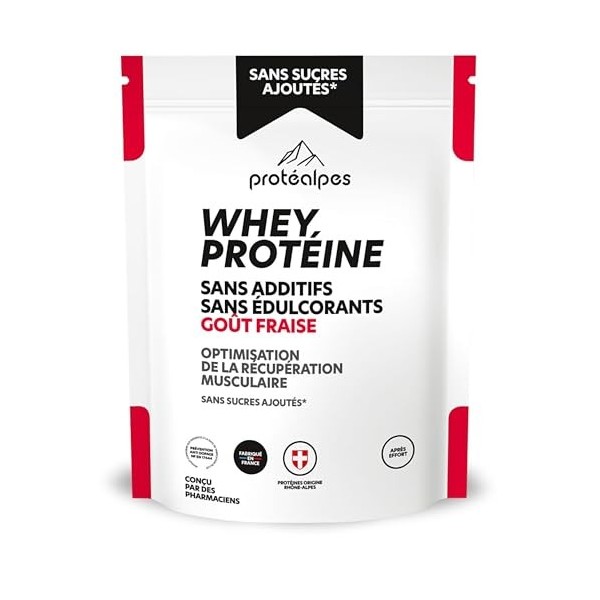 Protéalpes Whey Isolate Protéine Sans Sucres Ajoutés I Made in France I Sans Additifs I Sans Édulcorants I Protéines Microfil...