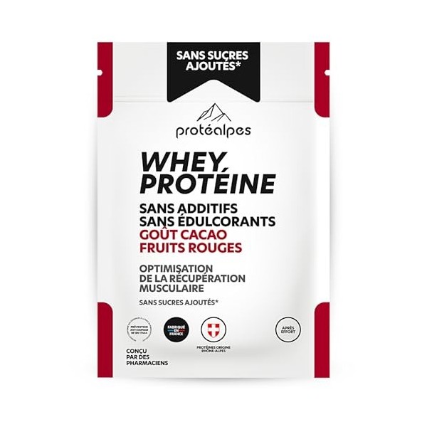 Protéalpes Whey Isolate Protéine Sans Sucres Ajoutés I Made in France I Sans Additifs I Sans Édulcorants I Protéines Microfil...