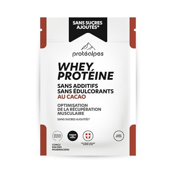 Protéalpes Whey Isolate Protéine Sans Sucres Ajoutés I Made in France I Sans Additifs I Sans Édulcorants I Protéines Microfil...