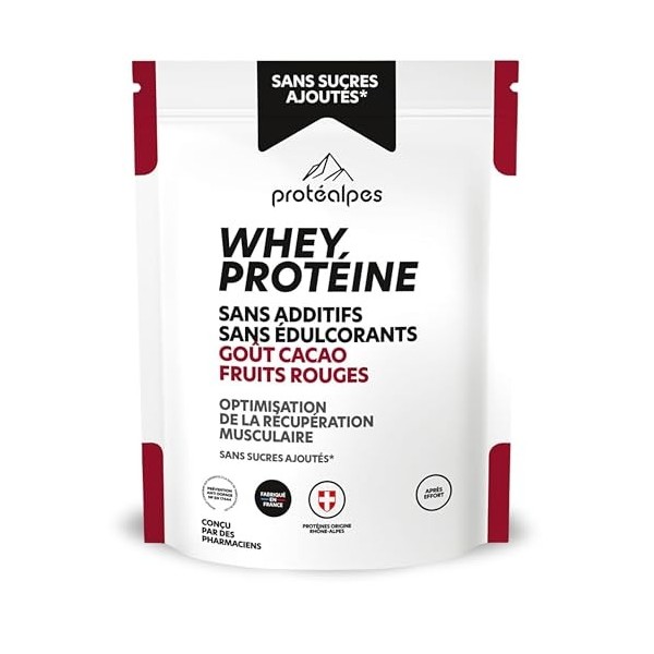 Protéalpes Whey Isolate Protéine Sans Sucres Ajoutés I Made in France I Sans Additifs I Sans Édulcorants I Protéines Microfil...