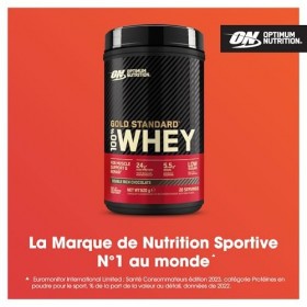 Optimum Nutrition Gold Standard 100% Whey, Protéine en Poudre, Goût Double Chocolat Riche, 620g, 20 Doses