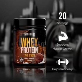 Poudre protéinée Warrior Whey 500 g jusqu’à 36 g par portion - Goût délicieux et riche en acides aminés - 20 portions Doub