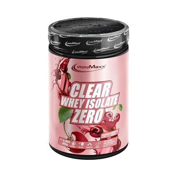 IronMaxx Clear Whey Isolate Zero - Pêche Ice Tea 400g | Whey Protein Isolate | Proteine Whey Sans Sucre | Clear Whey Boisson ...