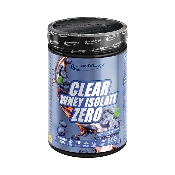 IronMaxx Clear Whey Isolate Zero - Pêche Ice Tea 400g | Whey Protein Isolate | Proteine Whey Sans Sucre | Clear Whey Boisson ...
