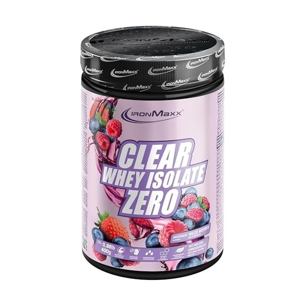 IronMaxx Clear Whey Isolate Zero - Pêche Ice Tea 400g | Whey Protein Isolate | Proteine Whey Sans Sucre | Clear Whey Boisson ...