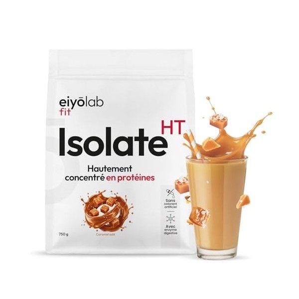 ISOLATE HT | Whey Isolat de Protéines en Poudre | Jusqu’à 88% de Protéines | Riche en BCAA + Glutamine | Musculation Rapide e...