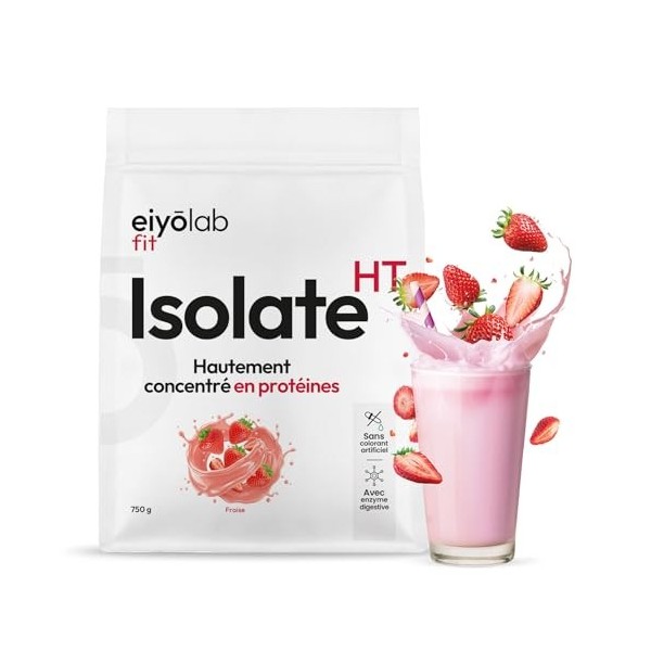ISOLATE HT | Whey Isolat de Protéines en Poudre | Jusqu’à 88% de Protéines | Riche en BCAA + Glutamine | Musculation Rapide e...