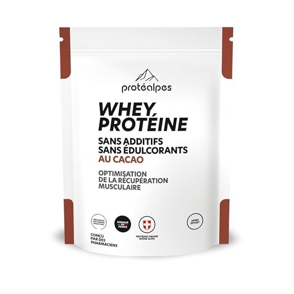 PROTÉALPES Whey Protéine Isolat sans édulcorants I Microfiltration à Froid I Made in France I Riche en BCAA I Haute Digestibi...