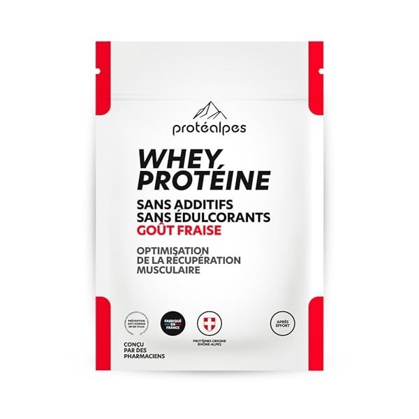 PROTÉALPES Whey Protéine Isolat sans édulcorants I Microfiltration à Froid I Made in France I Riche en BCAA I Haute Digestibi...
