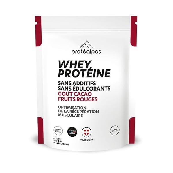 PROTÉALPES Whey Protéine Isolat sans édulcorants I Microfiltration à Froid I Made in France I Riche en BCAA I Haute Digestibi...