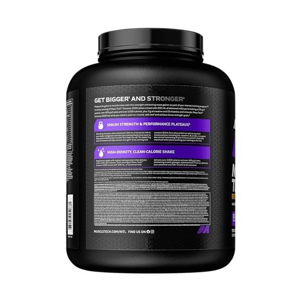 MuscleTech Mass-Tech Extreme 2000, Triple Chocolate Brownie EAN 631656259681 - 2720g