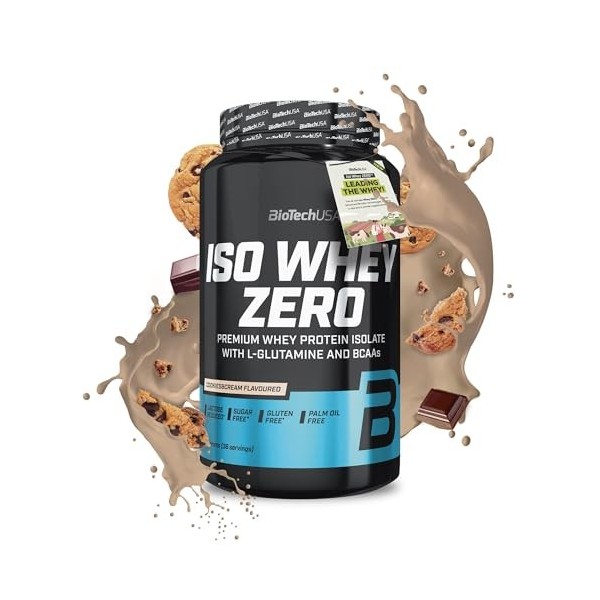 BioTechUSA Iso Whey Zero | Premium Whey Protein Isolate | Grass-Fed | Enzyme-Free | Sugar- and Gluten-free, 908 g, Chocolat P...