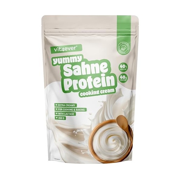 Yummy Crème Protéinée - 1000 g - ingrédient riche en protéines pour la cuisine et la pâtisserie à base de protéines de lactos...