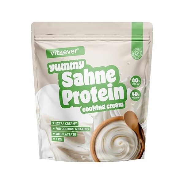 Yummy Crème Protéinée - 1000 g - ingrédient riche en protéines pour la cuisine et la pâtisserie à base de protéines de lactos...