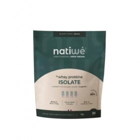 NATIWÉ - Whey Protéine Isolate - Goût Vanille - Prise De Masse - Meilleure Densité Osseuse, Récupération & Performance - BCAA...