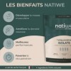 NATIWÉ - Whey Protéine Isolate - Goût Vanille - Prise De Masse - Meilleure Densité Osseuse, Récupération & Performance - BCAA...