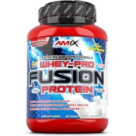 AMIX Whey Pro-Fusion Protein - Complément de Protéines Isolées en Poudre pour Augmenter la Masse Musculaire - Avec Enzymes Di...