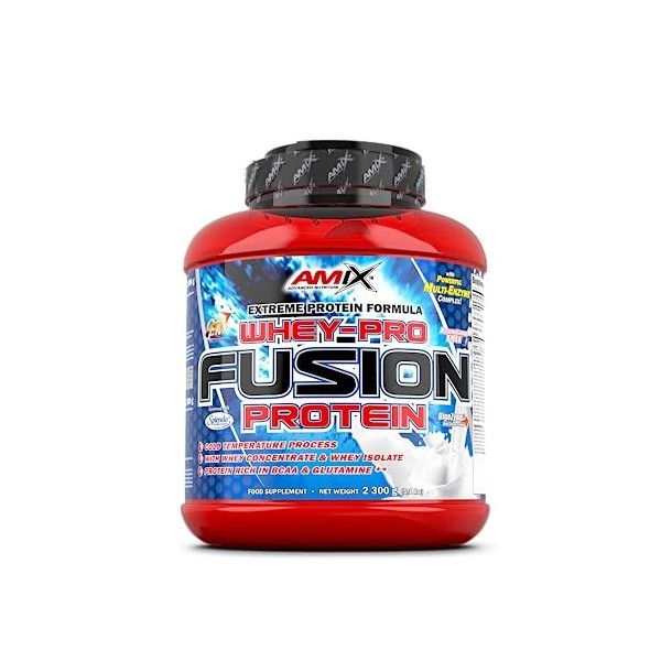 AMIX Whey Pro-Fusion Protein - Complément de Protéines Isolées en Poudre pour Augmenter la Masse Musculaire - Avec Enzymes Di...