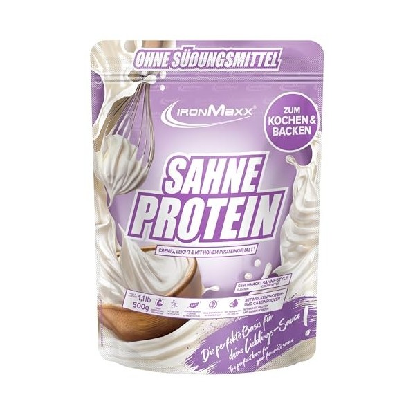 IronMaxx Crème Protein - Sachet de 500g - Ingrédient de cuisine et de pâtisserie riche en protéines avec protéines de lactosé...