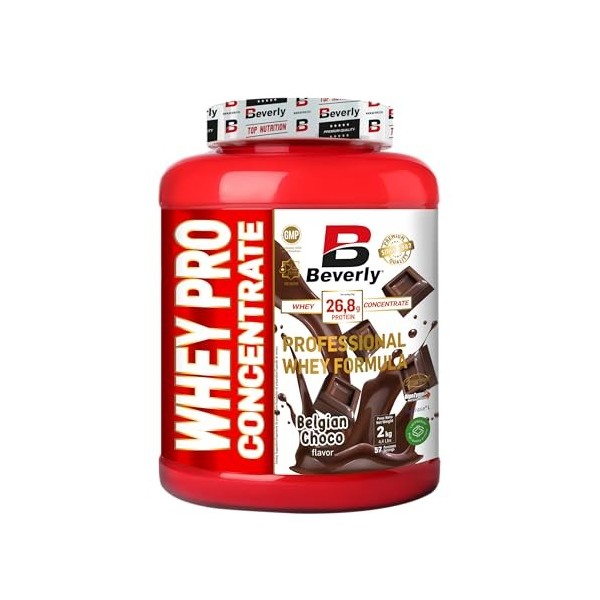 Beverly Whey Pro - Concentré de protéines de lactosérum - 2 kg - 28 g de protéines par portion - 58 portions - Tonifie et aug...