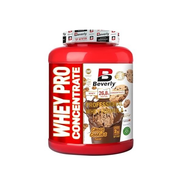 Beverly Whey Pro - Concentré de protéines de lactosérum - 2 kg - 28 g de protéines par portion - 58 portions - Tonifie et aug...