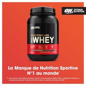 Optimum Nutrition Gold Standard 100% Whey, Protéine en Poudre, Goût Double Chocolat Riche, 899g, 29 Doses, Emballage Peut Var...