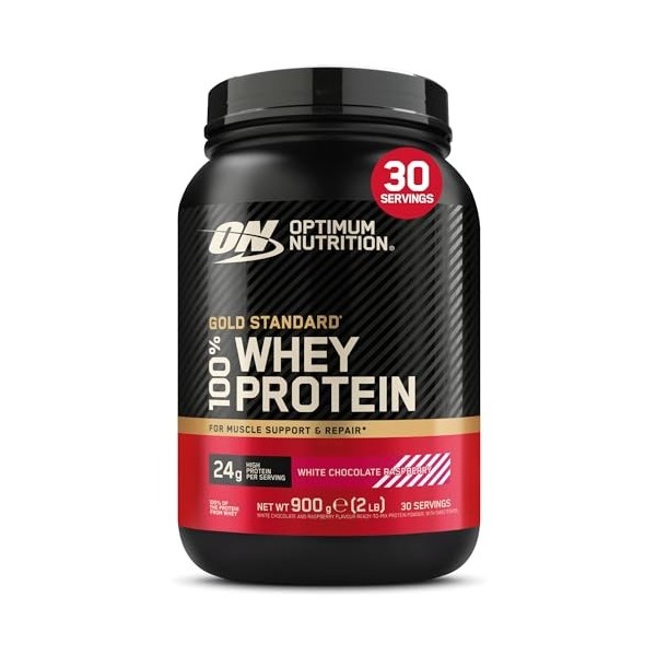 Optimum Nutrition Gold Standard 100% Whey, Protéine en Poudre, Goût Double Chocolat Riche, 899g, 29 Doses, Emballage Peut Var...
