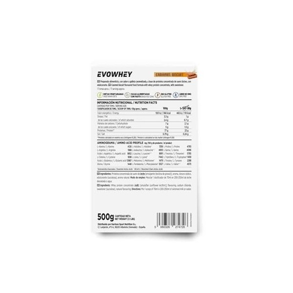 Whey Protein Concentrate WPC de HSN – Concentré de Protéine de Sérum Evowhey 2.0 – Convient aux Végétariens, Sans Gluten, S P...