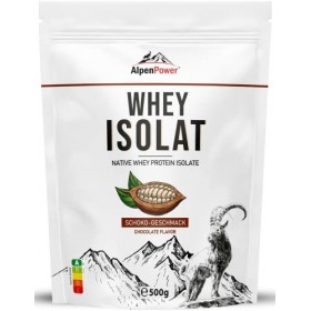 AlpenPower Whey Isolat Poudre de protéines au chocolat 500 g – Ingrédients 100 % naturels, sans édulcorants – Nourriture à l ...