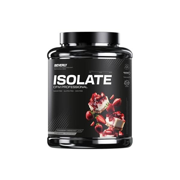 Beverly Isolate CFM - Isolat de protéines de lactosérum Lacprodan - 2 kg - 30 g de protéines par portion - 58 portions - Toni...