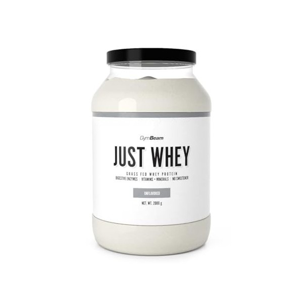 GymBeam Just Whey Protein – Poudre multi-protéines de lactosérum de lait de vaches pâturées, tous acides aminés essentiels, f