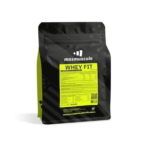 MASmusculo - MM Fit Line - Whey FIT - Whey Protein - Whey Protein - 2 kg - Sachet pour 2 mois - Régénération musculaire - Amé...