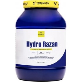 Yamamotò Hydro RAZAN Optipep - 2000 gr - protéines whey lactosérum hydrolysées, certifié Grass fed 2 kg, vanille 