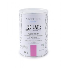 XAVIERMOR - Protéine isolée Isolate Whey 90% Fraise 300g - Caséine Micellaire + L-Glutamine Kyowa et DigeZyme - Récupération ...