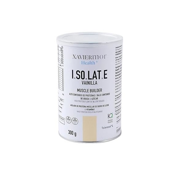 XAVIERMOR - Protéine isolée Isolate Whey 90% Fraise 300g - Caséine Micellaire + L-Glutamine Kyowa et DigeZyme - Récupération ...