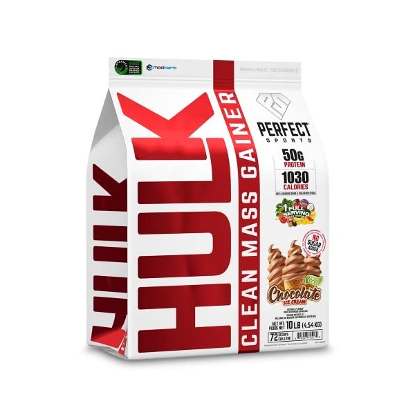 Perfect Sports HULK Clean Mass Gainer HULK Clean Mass Gainer Chocolate Ice Cream 10LB