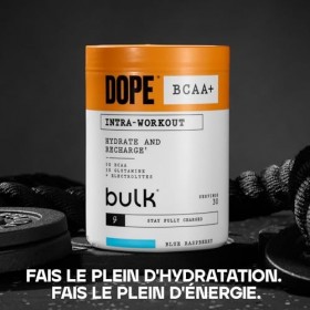 Dope BCAA+ | Poudre Intra-Entraînement | Tropical | 360 g | 30 Portions | 5g BCAAs | Mélange dÉlectrolytes | Glutamine | Vit