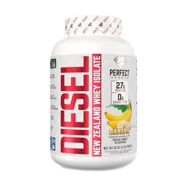 Perfect Sports Diesel 100% New Zealand Whey Isolate 5lbs Sans saveur - Protéines - Isolat de protéines de lactosérum Protéine...