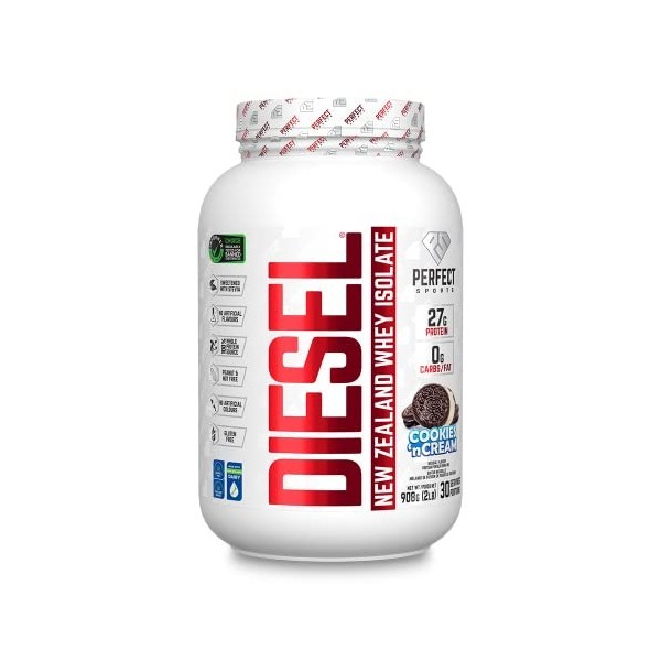 Perfect Sports Diesel 100% New Zealand Whey Isolate 5lbs Sans saveur - Protéines - Isolat de protéines de lactosérum Protéine...