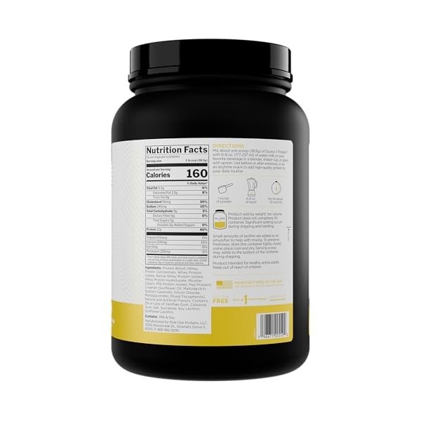 Rule1 Source7 Protein 2lbs Crème à la banane - Protéines - Mélange de protéines Protéines whey
