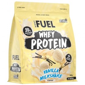 BodyFuel Whey Protein Powder, Vanilla Milkshake, 900g, 20g Protéines, 27 Portions, Halal, Récupération Musculaire