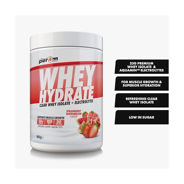 Per4m Whey Hydrate 900g Melon deau aux fraises - Protéines - Protéines claires