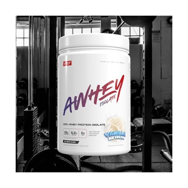 VAST AWhey Isolate 900g Crème glacée à la vanille - Protéines - Isolat de protéines de lactosérum