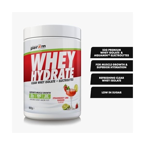 Per4m Whey Hydrate 900g Daiquiri fraise-citron vert - Protéines - Protéines claires