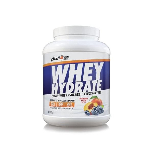 Per4m Whey Hydrate 1800g Myrtille Pêche - Protéines - Protéines claires