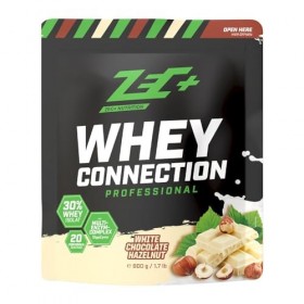 Zec+ Whey Connection Professional 800g Chocolat blanc noisettes - Protéines - Mélange de protéines de lactosérum